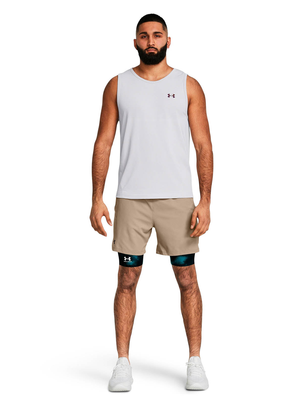 Short de entrenamiento para hombre Vanish Woven 6" cafe Under Armour