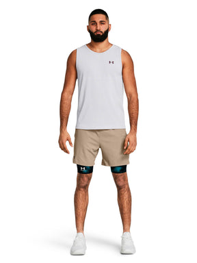 Short de entrenamiento para hombre Vanish Woven 6" cafe Under Armour